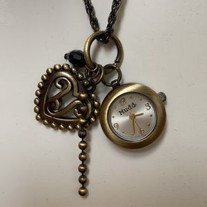 Fashion Necklace 30” stylish with clock watch necklace